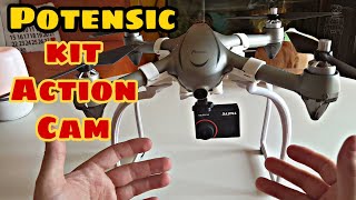 Potensic D80  Kit Supporto Action Cam Tutorial [upl. by Toma935]