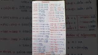 all trigonometry formulas of 11th classtrigonometry formulas inandoutfacts physicswallah [upl. by Atikel]