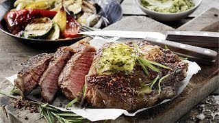 Rezept von Alfons Schuhbeck Steak mit Grillgemüse [upl. by Latona]