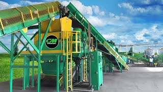 Stage 1  Scrap Tire Processing Tire Shredding by CM Shredders [upl. by Chiquia]