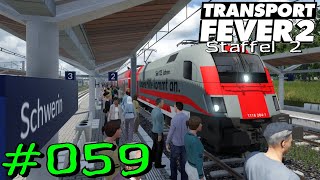 Transport Fever 2 S2 059  Im Doppelstock nach Schwerin Gameplay German Deutsch [upl. by Bogie]