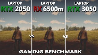 LAPTOP RTX 2050 vs RX 6500m vs RTX 3050 Gaming Benchmark Test in 2024  Which one is Better [upl. by Ojillib293]