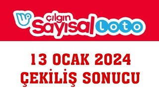 Çılgın Sayısal Loto Çekiliş Sonuçları 13 Ocak 2024 [upl. by Row]