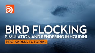 Bird Flocking Simulation And Rendering In Houdini  Pro Karma Tutorial [upl. by Nive]