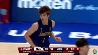 Mundial U17  Tyler Kropp vs Nueva Zelanda 25 PUNTOS [upl. by Alyaj757]