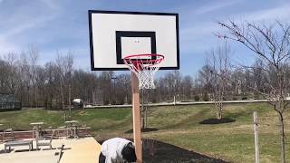 How to make a Homemade Basketball Hoop from scratch [upl. by Asihtal31]