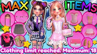 FORCING Myself To WEAR MAX ITEMS For EVERY OUTFIT amp THEME In Dress To Impress  ROBLOX Challenge [upl. by Eelannej]