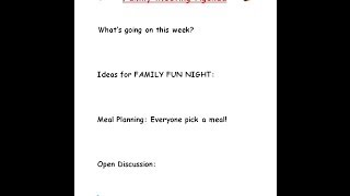 Get Organized with a Family Meeting [upl. by Corinne]