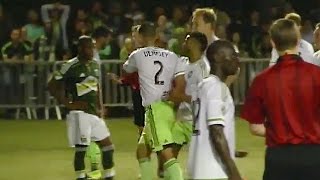 Clint Dempsey Grabs Referees Notebook Rips It Up Gets Red Card [upl. by Jezabel]