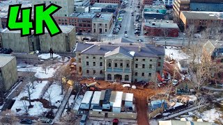 Downtown Charlottetown Province House From Drone 4K [upl. by Lula]