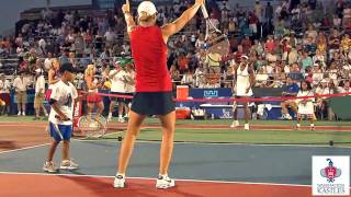 Venus Williams plays Mini Tennis at Wash Kastles match [upl. by Durnan]