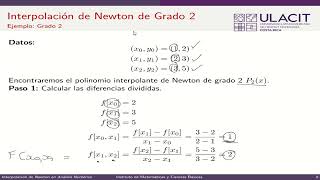 Polinomio de Interpolación de Newton [upl. by Mosera]