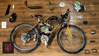 How to Build a 2Stroke Motorized Bicycle in 6 Minutes [upl. by Assenahs]