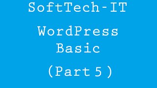 Basic WordPress  Part 5  Dashboard Introduction  Part 1 [upl. by Pinsky]