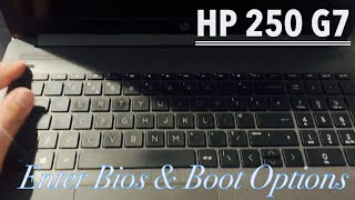 HP 250 G7 ∆ How To Enter Bios Configuration Settings amp Boot Options ∆USB Boot Key [upl. by Lucienne]