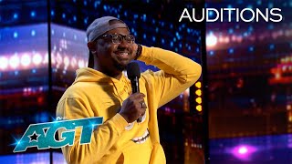 Simon Cant Stop Laughing Jordan Conley Delivers a Hilarious Audition  AGT 2022 [upl. by Airdnna599]