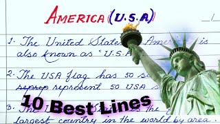 America essay in english  My favourite country America essay  few lines on USA  Essay on America [upl. by Jennette]