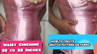 How to Create a Direct SNATCH PATTERN on a Corset for an OPTIMUM CINCHED WAISTLINE [upl. by Bowles]