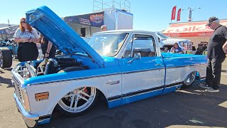 THE WORLDS LARGEST CHEVY C10 TRUCK EVENT DINOS GIT DOWN STATE FARM STADIUM GLENDALE ARIZONA 4K [upl. by Virgilio977]