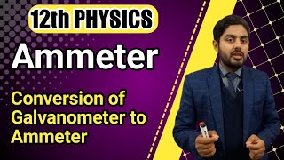 Ammeter class 12  Conversion of galvanometer into ammeter class 12  12th class physics [upl. by Knutson]