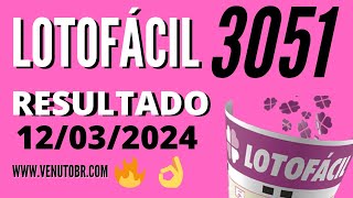 🍀 Resultado Lotofácil 3051 [upl. by Htedirem859]