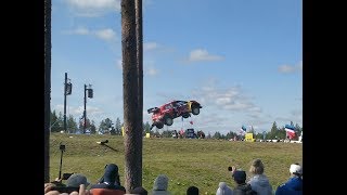 Sebastian Ogier 65 meter jump  2019 Ruuhimäki 2 Power Stage  Rally Finland 2019 [upl. by Enoved]