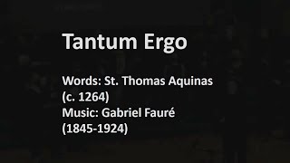 Fauré  Tantum Ergo  The Chamber Choir of Pacific Spirit United Church [upl. by Elsinore]