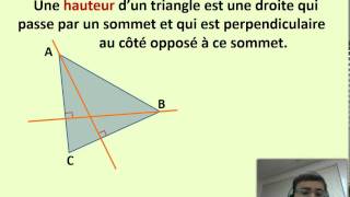 Médianes et hauteurs dun triangle [upl. by Tnafni]