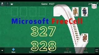 Conquering Microsoft Solitaire FreeCell Levels 327 amp 328 Deck  Pro Tips amp Strategies [upl. by Zorina]