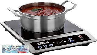 Induction Cooktop Commercial Grade Portable Cooker Large 8” Heating Coil 1810 Stainless Review [upl. by Adnilev506]