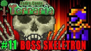 Terraria 11  PC  Hora de enfrentar o boss SKELETRON [upl. by Eveam341]