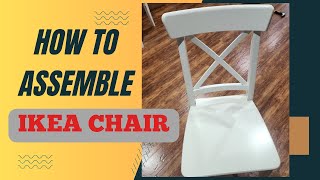 IKEA INGOLF Dinning Chair Assembly  Step by Step Tutorial [upl. by Yalhsa]