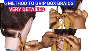 How To Grip the roots of box braids using 6 different Methods Beginners Friendly [upl. by Borreri]