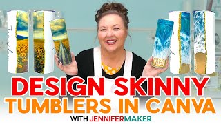 How Design A Glitter Edge Tumbler In Canva And Sublimate It [upl. by Innej14]