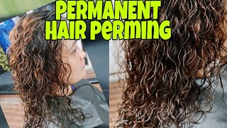 PAANO MAGKULOT NG BUHOK  HAIR PERMING TUTORIAL  Chading [upl. by Rebmik]