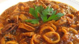 Calamari with Tomato Sauce Recipe  Moroccan Style  CookingWithAlia  Episode 71 [upl. by Areem]