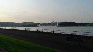 Emerald Princess called at Greenock for the first time today [upl. by Erdnaxela]