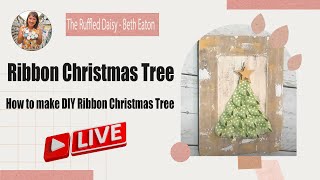 Ribbon Christmas Tree  DIY ribbon on Christmas tree ideas  How to make DIY Ribbon Christmas Tree [upl. by Zachary]