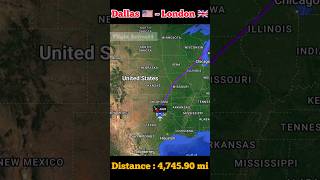 Dallas Texas to London flight Route ✈️  American Airlines  AA20 [upl. by Asi]