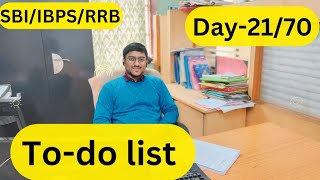 2170Daily todo list70 Days Exam preparationBank Examtrending todolist rrb ibps bankexam [upl. by Arjun851]