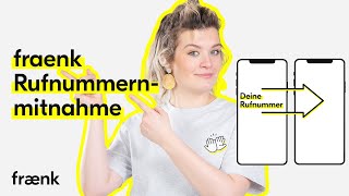 fraenk Rufnummernmitnahme  Prepaid und Vertrag [upl. by Anoli141]