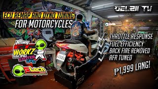 ECU REMAP AND DYNO TUNING FOR MOTORCYCLES  AFTERMARKET PIPES  ET WORKZ [upl. by Idid]