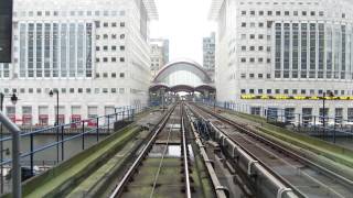 Riding the London DLR train from Lewisham to Bank [upl. by Lednam]