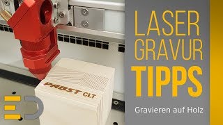 Tipps zur LASERGRAVUR ★ Gravieren auf Fichtenholzwürfel ★ Edelraster [upl. by Rossi389]