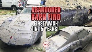 ABANDONED BARN FIND First Wash In 15 Years Corvette Satisfying Car Detailing Exterior amp Restoration [upl. by Hildegarde]