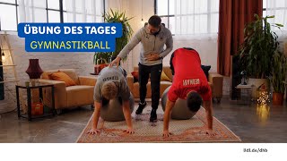 2 Gymnastikball Übungen für den Bauch  Fit werden mit DHB Athletik Trainer  Lidl [upl. by Beal]