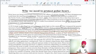 why we need to protect polar bears IELTS reading with Answers [upl. by Nodnol92]