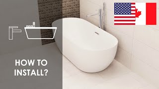 How to install USA SMART BOX BATH faucet and freestanding tub [upl. by Fedak]