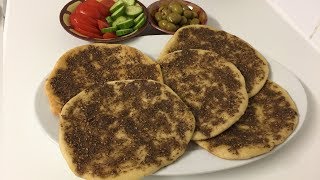 Lebanese Manakish Zaatarطريقة سهلة لعمل مناقيش الزعتر [upl. by Egief15]