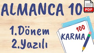 Almanca 10 Sınıf 1 Dönem 2 Yazılı Soruları Klasik Test Almanca yazılıya hazırlık PDF [upl. by Aidnac677]